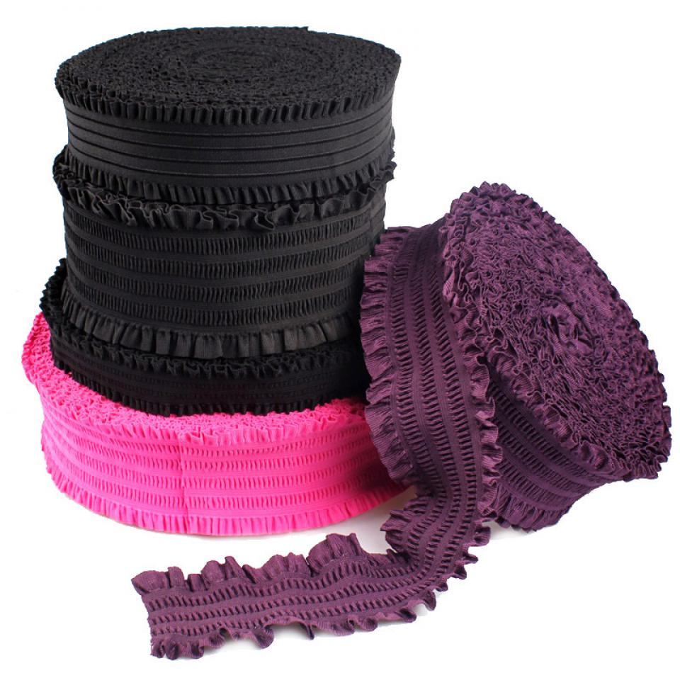 Waist waist ruffle elastic band
