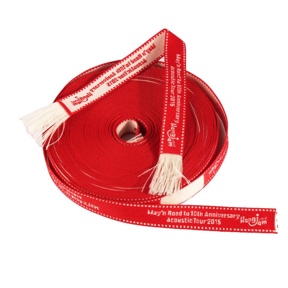 Double sided printed threaded elastic band