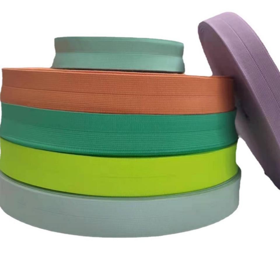 Elastic colored edging and elastic webbing