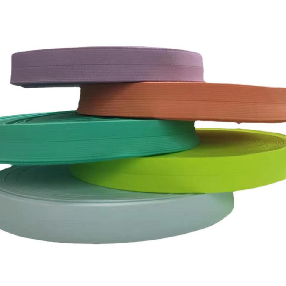 Elastic colored edging and elastic webbing