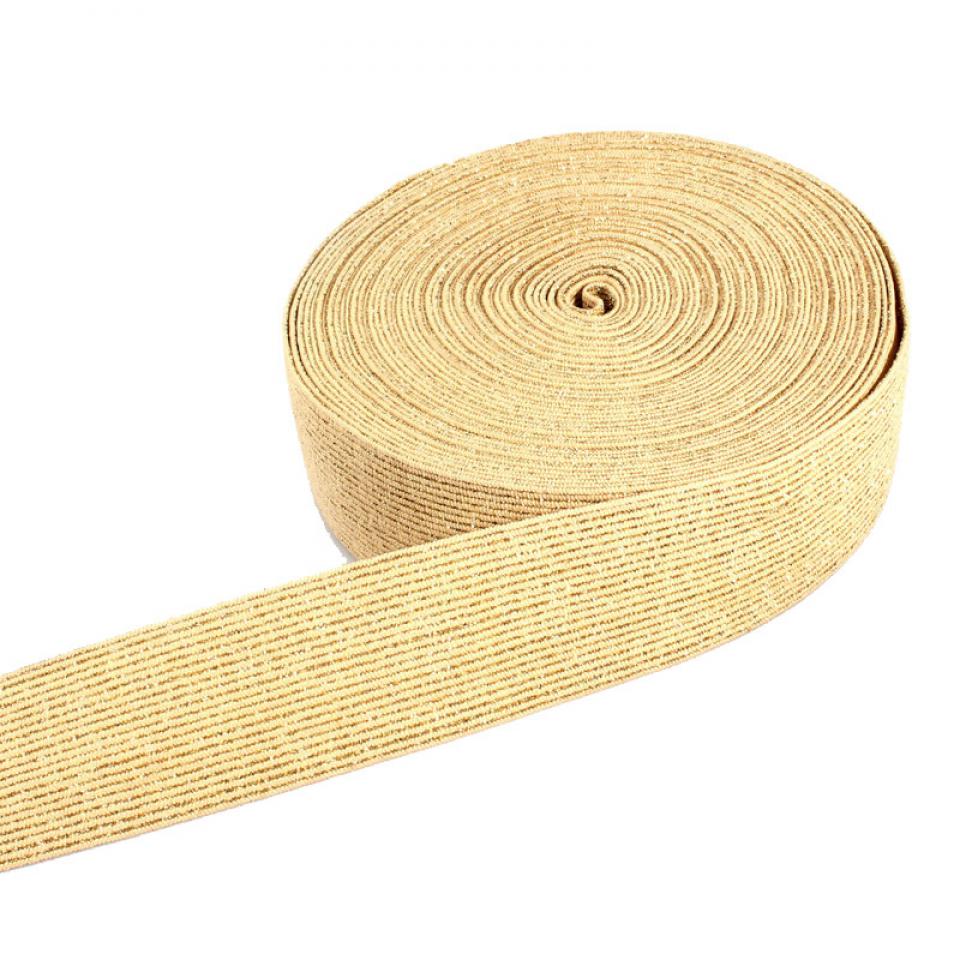 Elastic colored gold and silver silk with rubber roots