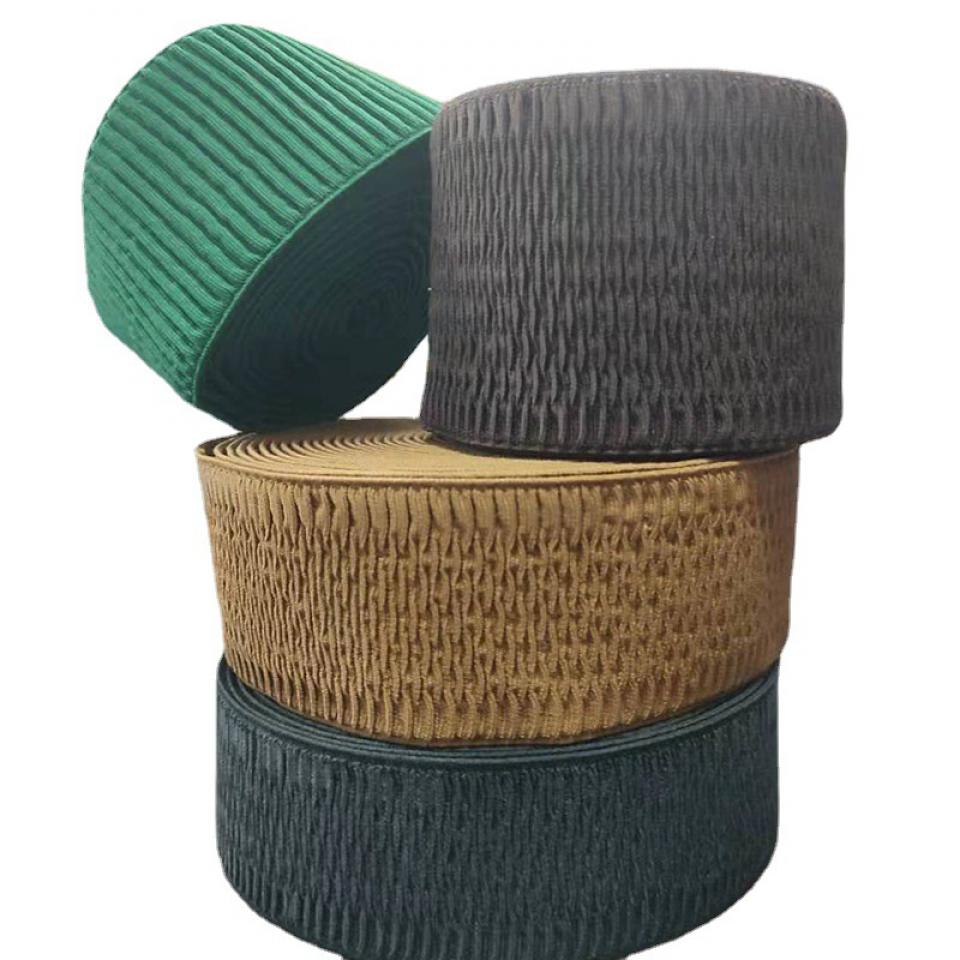 Polyester Ripple Wrinkle Elastic Band