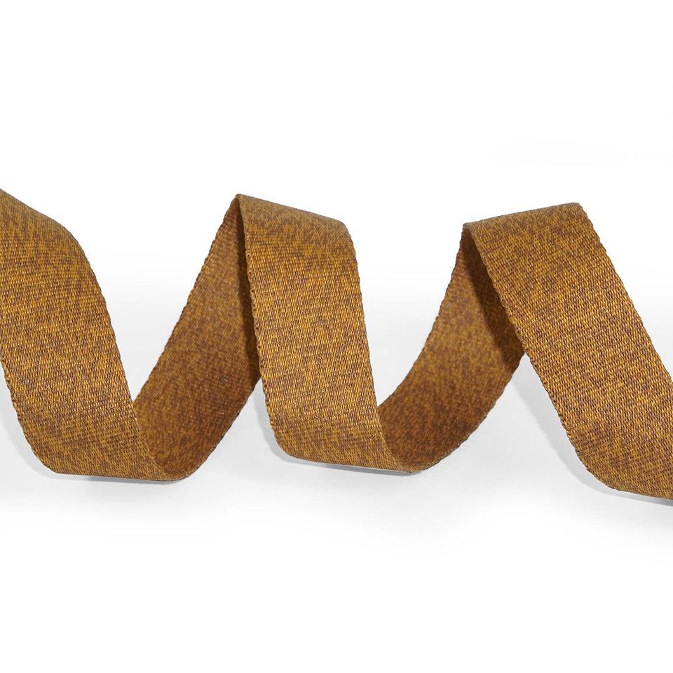 Polyester cotton blended woven tape twill orange handheld strap