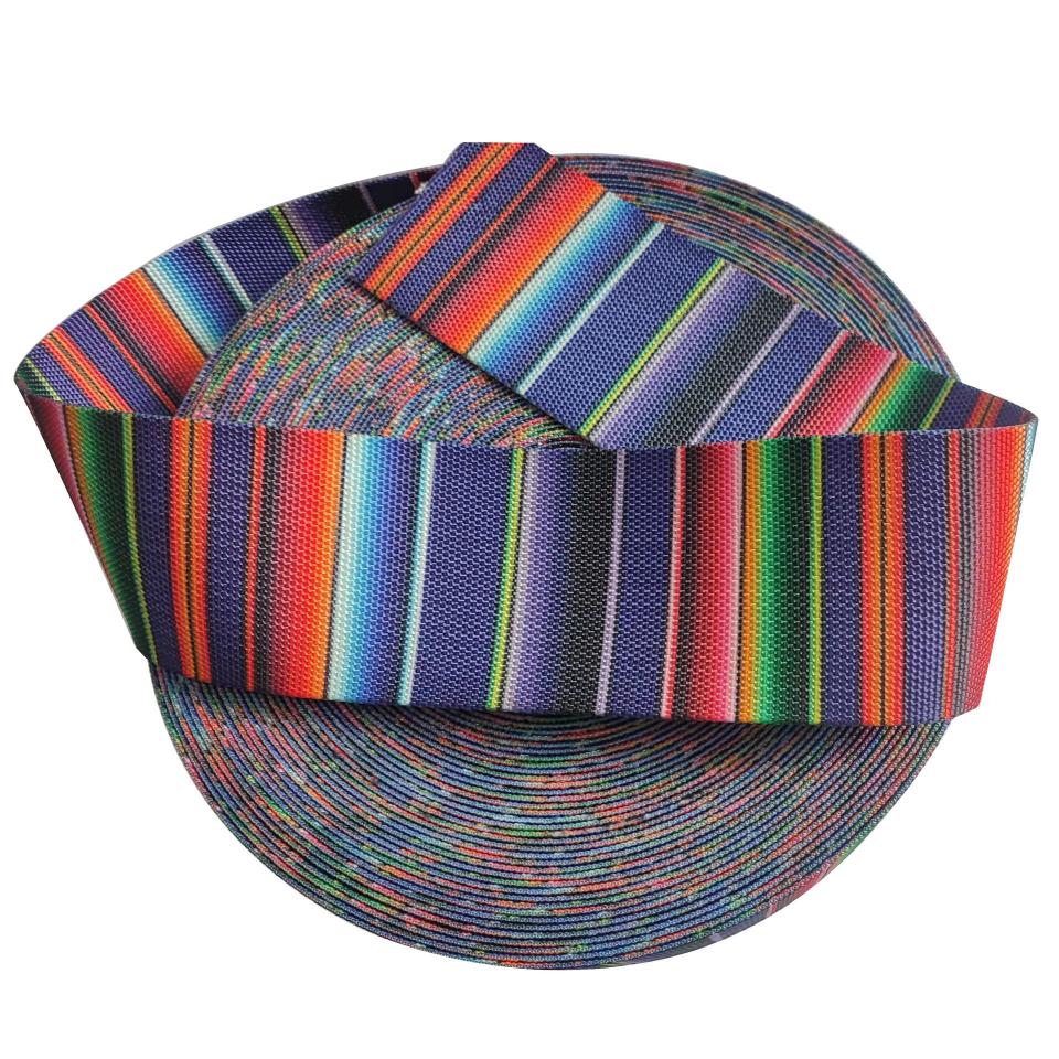 Polyester plain heat transfer gradient color woven belt