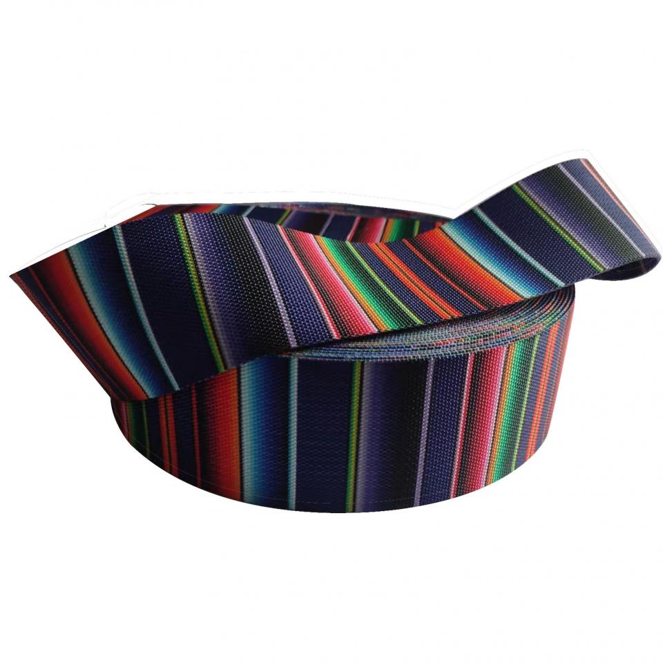 Polyester plain heat transfer gradient color woven belt