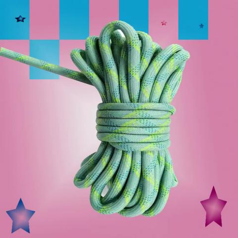 Polyester woven flower rope